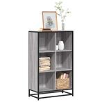 vidaXL Boekenkast 65,5x33x107,5cm bewerkt hout grijs sonoma, Verzenden, Nieuw, Overige houtsoorten