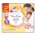 Kruidvat 1 NewBorn Small Luiers Jumbopack, Kinderen en Baby's, Verzenden, Nieuw