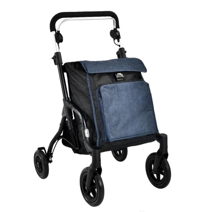 MultiMotion Rollator Shopper Boodschappenrollator - denim/zw, Diversen, Rollators, Nieuw, Ophalen of Verzenden