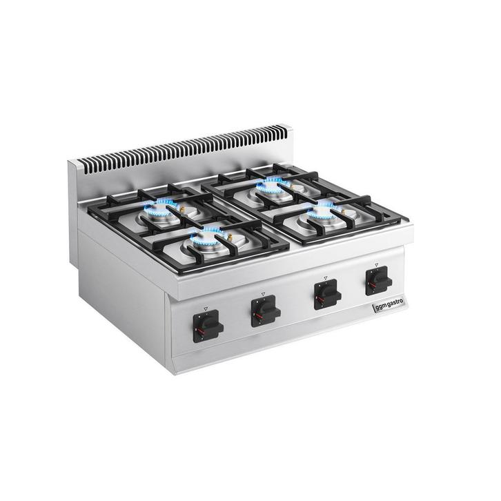 GGM Gastro | Gasfornuis - 14 kW - 4-pits | GHK66-E | GHK66-E, Witgoed en Apparatuur, Fornuizen, Inbouw, Verzenden