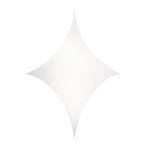 WENTEX® Stretch Shape Diamond 125 cm x 125 cm, wit, Muziek en Instrumenten, Licht en Laser, Verzenden, Nieuw