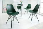 Retro stoel SCANDINAVIA MEESTERSTUK donkergroen - 42037, Huis en Inrichting, Stoelen, Ophalen of Verzenden, Nieuw