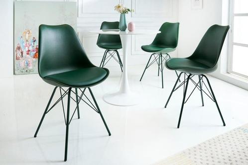 Retro stoel SCANDINAVIA MEESTERSTUK donkergroen - 42037, Huis en Inrichting, Stoelen, Ophalen of Verzenden