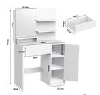 Witte Kaptafel met Opbergruimte – Spiegel, Lade en Planken, Verzenden, Nieuw