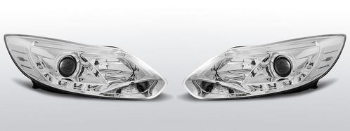 Koplampen Tube Light | Ford Focus MK3 2011-2014 | chroom, Auto-onderdelen, Verlichting, Nieuw, Ford, Ophalen of Verzenden