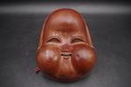 Noh masker - Hout - Houtsnijwerk van een Fuku-masker (Zonder