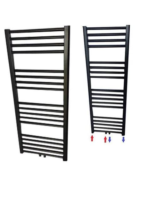 badkamer design radiator mat zwart 120 cm ho en 50 cm br, Doe-het-zelf en Verbouw, Verwarming en Radiatoren, 500 tot 800 watt