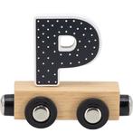 Houten letter P - zwart & wit met magneetkoppeling, Kinderen en Baby's, Speelgoed | Houten speelgoed, Ophalen of Verzenden, Nieuw