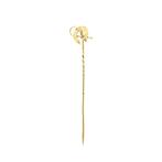 Gouden reversspeld, dasspeld | Hoefijzer met zweep (vintage), Sieraden, Tassen en Uiterlijk, Broches, Ophalen of Verzenden, Gebruikt