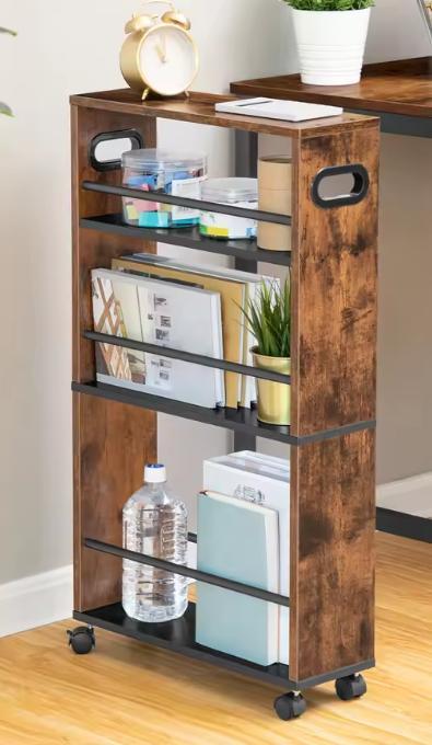 Smalle Keukentrolley met 4 Niveaus – Opbergrek op Wielen, Huis en Inrichting, Keuken | Keukenelementen, Nieuw, Verzenden