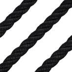 8mm Landvast & Ankerlijn 3-Strengs Polyester Zwart, Ophalen of Verzenden, Nieuw