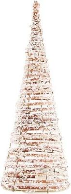 Kegel Rattan met LED Snowy White Ø14x40 cm, Ophalen of Verzenden, Nieuw