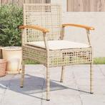 vidaXL Tuinstoelen 4 st met kussens poly rattan en, Verzenden, Nieuw, Rotan