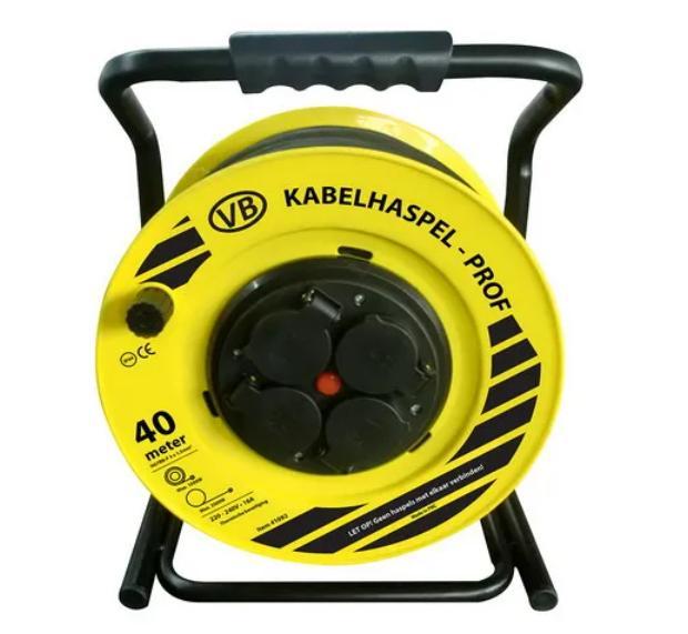 Kabelhaspel industrieel 40 meter 3x1,5mm² H07RN-F, Doe-het-zelf en Verbouw, Elektra en Kabels, Nieuw, Verzenden