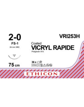 Vicryl Rapide usp 2-0 75 cm FS-1 ongekleurd VRI253H 36x1 beschikbaar voor biedingen
