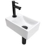 Fontein set wonder links compleet met kraan en afvoer mat zw, Verzenden, Nieuw