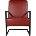 Leren fauteuil Lodge - Granada Rouge (rood), Industrieel, Modern, Scandinavisch, Nieuw, Ophalen of Verzenden, 50 tot 75 cm