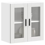 vidaXL Keukenwandkast met glazen deur Porto wit, Huis en Inrichting, Keuken | Keukenelementen, Verzenden, Nieuw, Wit