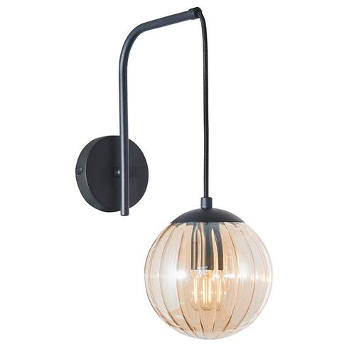 Retro wandlamp amber, Rifka, met schakelaar, Huis en Inrichting, Lampen | Wandlampen, Nieuw, Glas, Ophalen of Verzenden