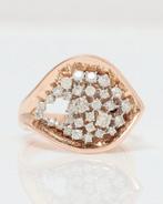 Statement ring - 14 karaat Roségoud - 0.58ct. tw. Diamant