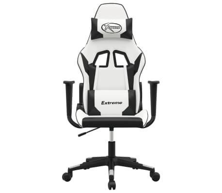 Goedkope Massage Gamestoel Wit/Zwart - Retourdeal, Huis en Inrichting, Stoelen, Wit, Nieuw, Ophalen of Verzenden