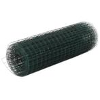 vidaXL Kippengaas 25x0,5 m staal met PVC coating groen, Verzenden, Nieuw, IJzer, Minder dan 1 meter