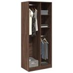 vidaXL Kledingkast 80x50x200 cm bewerkt hout bruin, Huis en Inrichting, Kasten | Kledingkasten, Verzenden, Nieuw