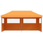 Partytent inklapbaar pop-up met 3 zijwanden oranje, Tuin en Terras, Partytenten, Verzenden, Nieuw, 2 meter of meer, Partytent