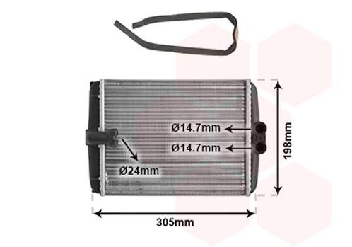 KACHEL RADIATEUR VOOR MERCEDES BENZ CLK-KL W208 1997-2002, Auto-onderdelen, Airco en Verwarming, Nieuw, Ophalen of Verzenden