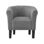Kuipstoel Ariel schelpen fauteuil stof 70x70x58 cm grijs, Huis en Inrichting, Fauteuils, Nieuw, Verzenden