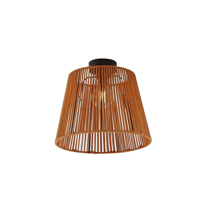 Japandi buiten plafondlamp met oranje touw IP54 - Jayla, Tuin en Terras, Buitenverlichting, Nieuw, Minder dan 50 watt, Overige materialen