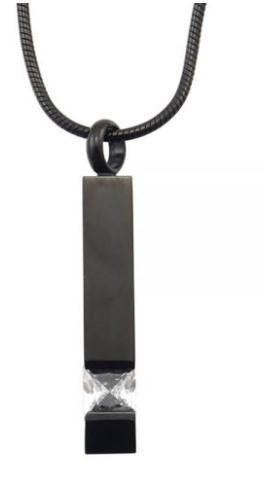 Assieraad, ashanger rvs zwart met zirkonia, Sieraden, Tassen en Uiterlijk, Kettinghangers, Met strass, Zwart, Kruis of Symbool