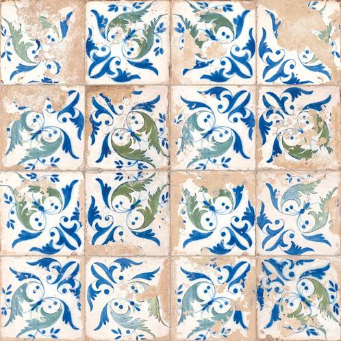 Vloertegel / wandtegel fs heritage leaves 45x45cm 4 in 1, Doe-het-zelf en Verbouw, Tegels, Vloertegels, Nieuw, 10 m² of meer, Keramiek