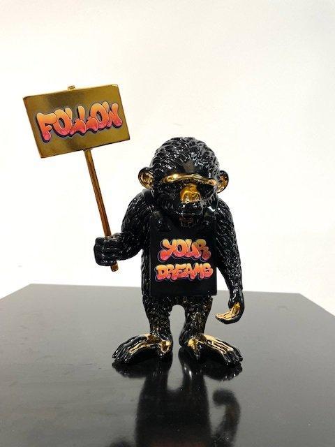 Van Apple - Street Monkey - Follow Your Dreams, Antiek en Kunst, Kunst | Schilderijen | Modern