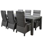 Tunis Bergamo dining tuinset verstelbaar 240x100xH78 cm, Ophalen of Verzenden, Nieuw, Wicker
