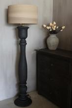 Vloerlamp baluster ronde lampvoet Black 125 cm, Ophalen of Verzenden, Nieuw