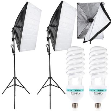 Softbox Studiolamp Set van 2 - Fotografie Lampen met Statief beschikbaar voor biedingen
