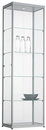 Vitrinekast 200x60x40cm Zwart Of Aluminium, Huis en Inrichting, Ophalen of Verzenden, Nieuw