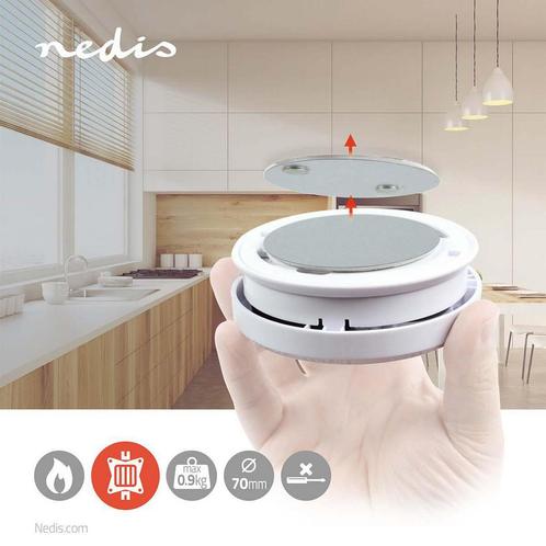 Nedis Montageset voor rookmelder magenetisch / plak 70mm, Doe-het-zelf en Verbouw, Alarmsystemen, Verzenden
