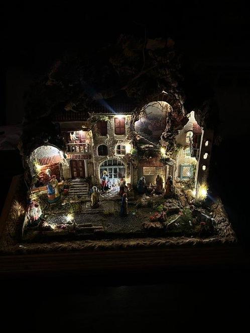 Kerststal Borgo napoletano - presepe artistico in miniatura, Antiek en Kunst, Kunst | Niet-Westerse kunst