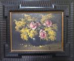 Mario Salimbeni - Roses and Mimosa, Antiek en Kunst, Kunst | Schilderijen | Klassiek