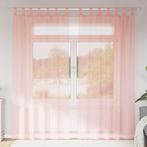 vidaXL Gordijnen met lussen 2 st 140x245 cm roze, Verzenden, Nieuw