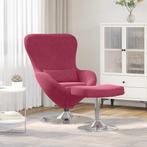 vidaXL Eivormige stoel 2 pcs Wijnrood 63 x 73 x 90 cm, Huis en Inrichting, Fauteuils, Verzenden, Nieuw
