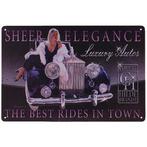 Metalen plaatje - Luxury Autos - Sheer Elegance NIEUW, Ophalen of Verzenden, Nieuw