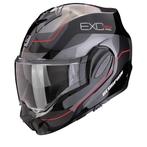 Scorpion Exo-Tech Evo Pro Commuta Zwart-Zilver-Rood, Motoren, XS, Systeemhelm, Nieuw met kaartje, Overige merken
