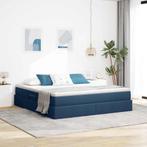 vidaXL Opbergbed met matras met matras Blauw 160 x 200 cm, Huis en Inrichting, Verzenden, Nieuw, Blauw