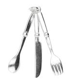 Zilveren Bestek ketting hanger - groot, Verzenden, Nieuw