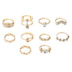 Fako Bijoux® - Bohemian Stijl Ringenset - Alba - 10-Delig -, Sieraden, Tassen en Uiterlijk, Ringen, Verzenden, Nieuw