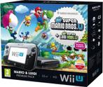 Wii U Console 32GB Zwart + Gamepad (Mario & Luigi Bundel..., Spelcomputers en Games, Spelcomputers | Nintendo Wii U, Ophalen of Verzenden