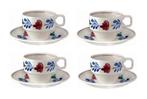 Boerenbont Kop en schotel stapelbaar 200ml - set van 4 stuks, Huis en Inrichting, Keuken | Servies, Verzenden, Nieuw
